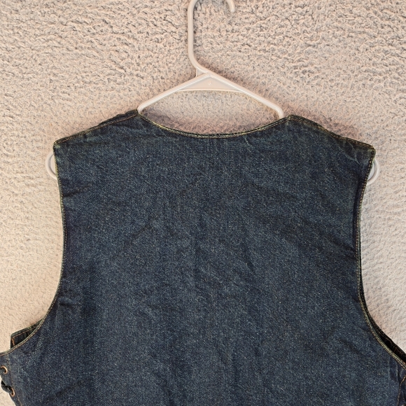 Milwaukee Unisex Denim Collection Performance Vest Sz 2XL Dark Blue Biker - Picture 12 of 13